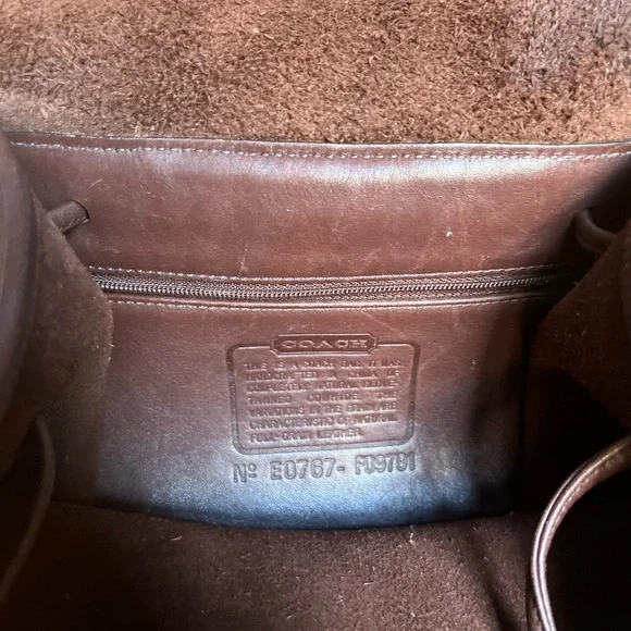 Coach Rich Brown Leather Backpack - Picture 5 of 5